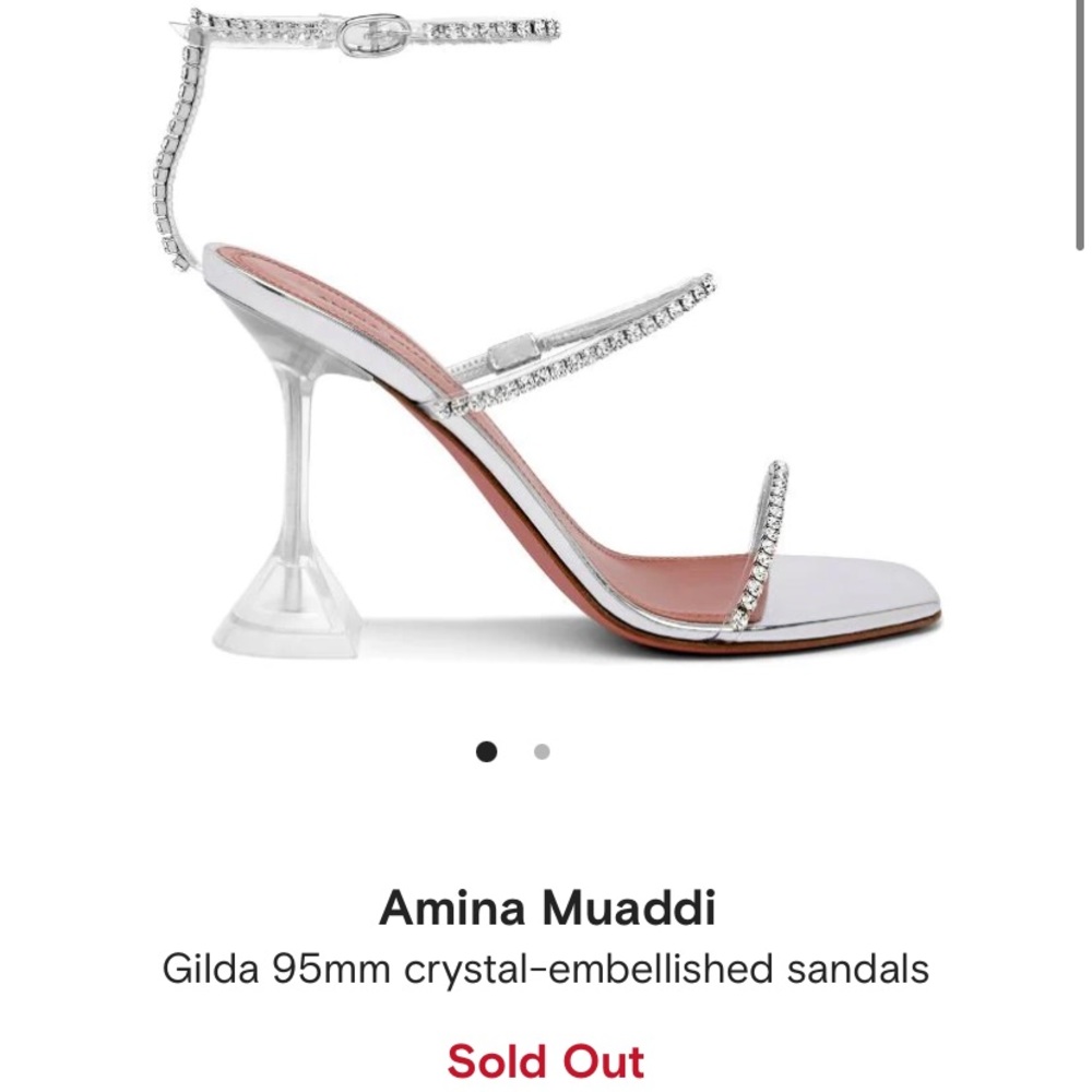 AMINA MUADDI Gilda Glass Sandals *Brand New*